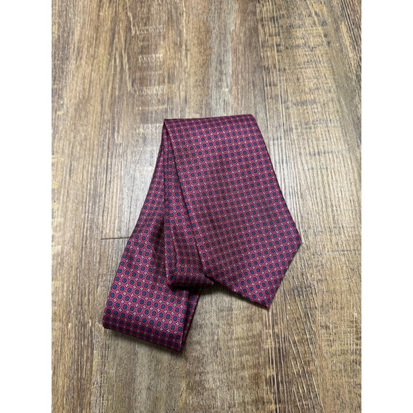 Kuppenheimer Other - Kuppenheimer Tie Men s Size S Red Silk Patterned Neckwear - Excellent Condition